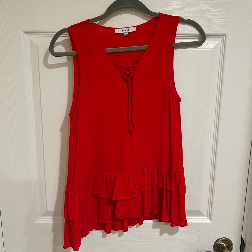 Pretty Red Sleeveless Top